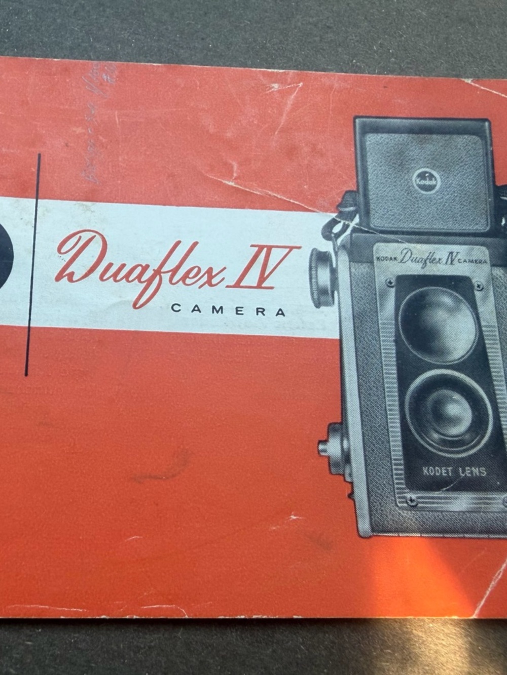 Kodak Duaflex IV Manual with Red and White Cover